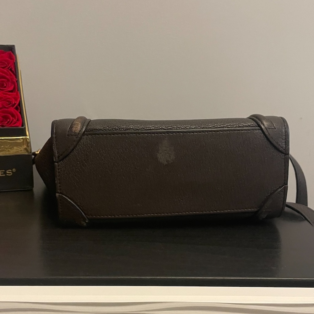 Celine Nano Luggage Bag in Drummed Calfskin Brown - Picture 5 of 5